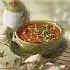 Tomatensoep met ham en courgette