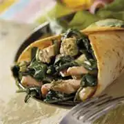 Wraps met zalm en spinazie