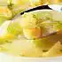 Preisoep met gerookte zalm