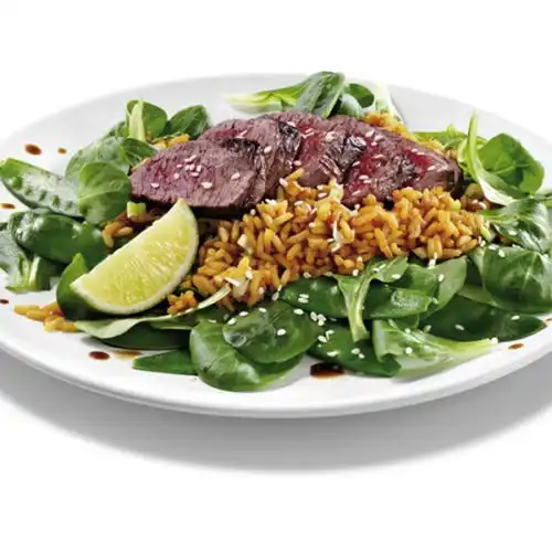 Rijstsalade met Japanse biefstuk