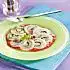 Carpaccio van heilbot met tomatengazpacho