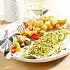 Gegrilde zeebaarsfilet met groene kruiden