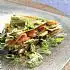 Lasagne met zalm en basilicumdressing