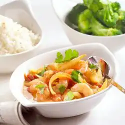 Tip: Tijgergarnalen met tomaat en kokos