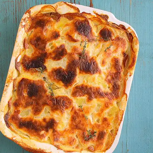 Aardappelgratin met prei