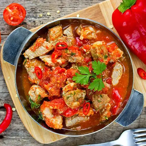 Milde kalkoen-goulash