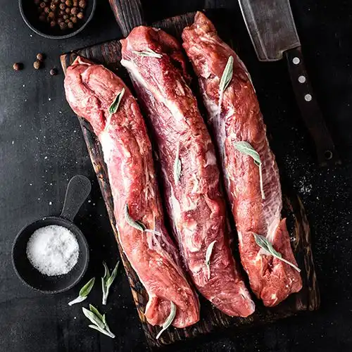 Varkenshaas met bacon en sinaasappel