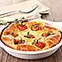 Clafoutis met rode ui en kerstomaatjes