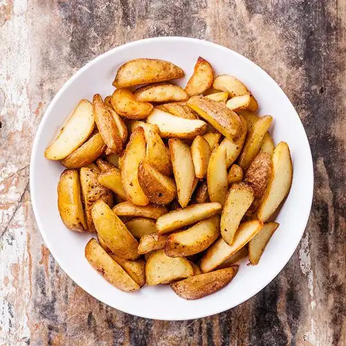 Gebakken aardappelen met zeezout