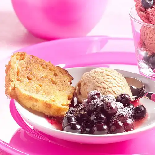 Gegrild suikerbrood met kaneelijs