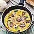 Omelet met gebakken paddenstoelen