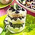 Trifle met kwark en blauwe bessen