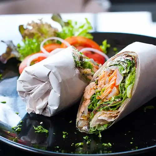 Wraps met groene asperges en gerookte zalm